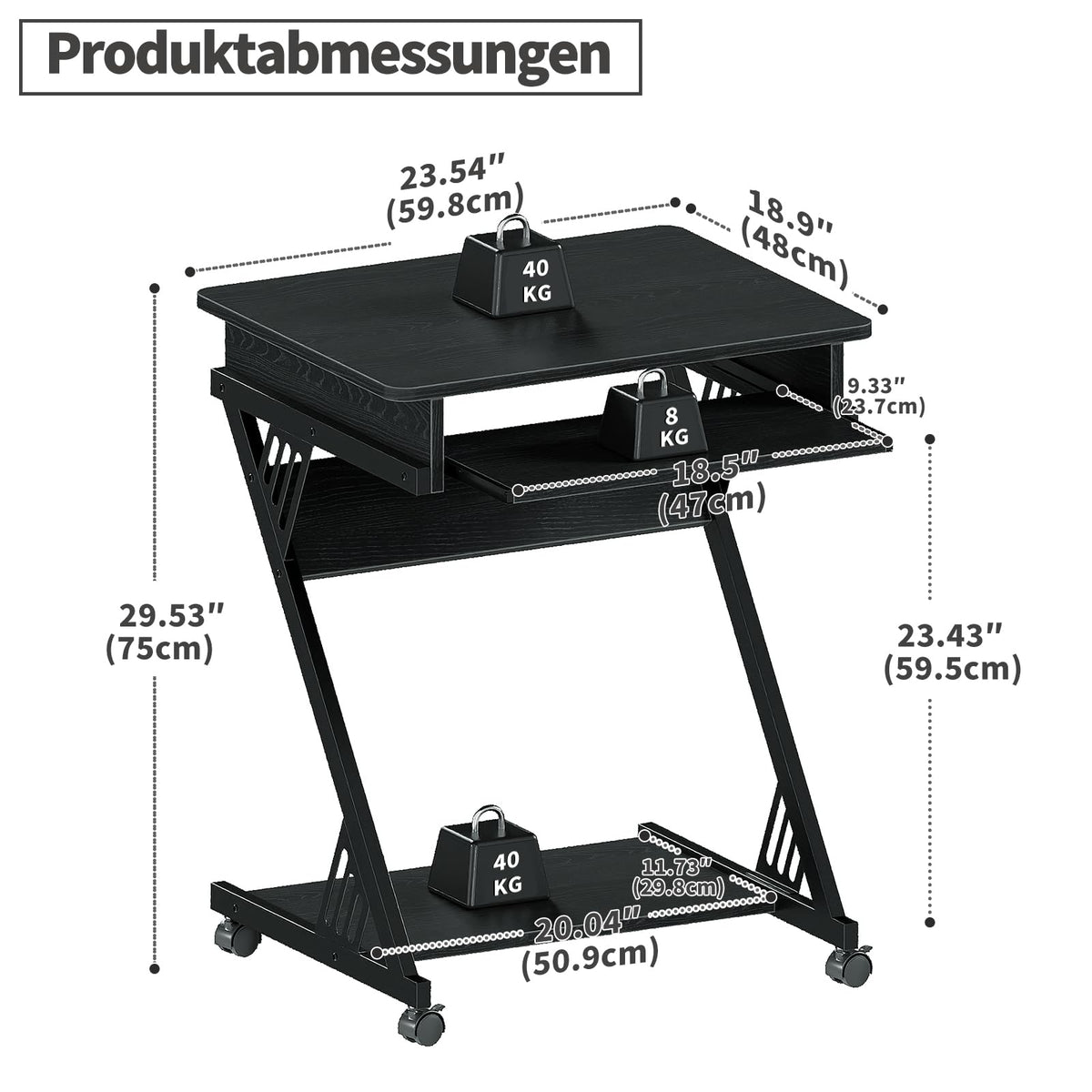 MIN WIN Schreibtisch · 60 × 48 × 75cm