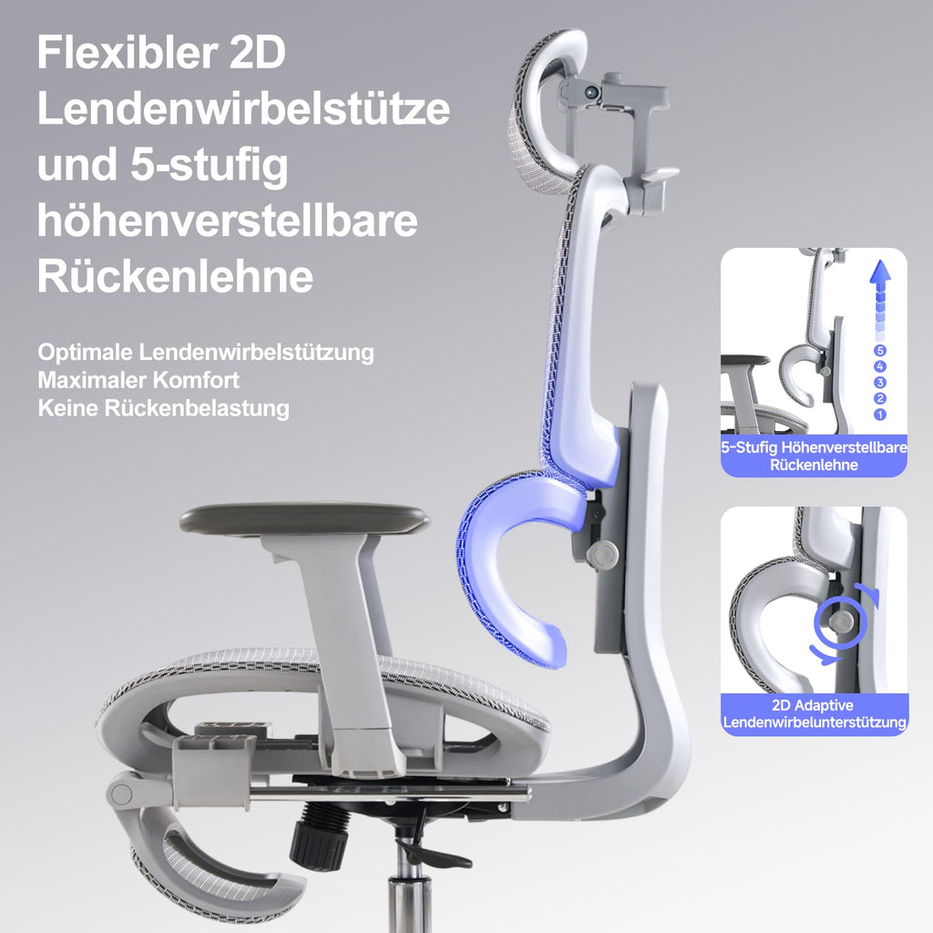 LarkLeaves Bürostuhl · Pro Grau
