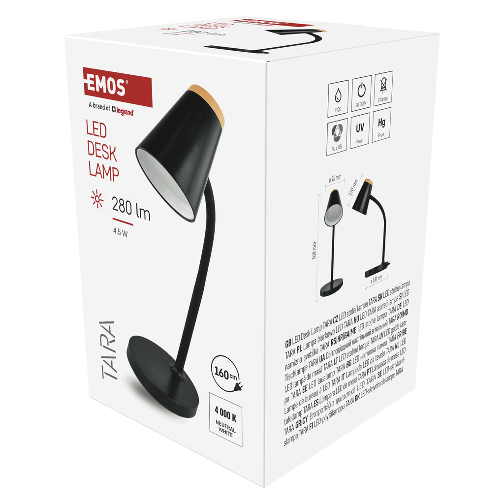 EMOS Schreibtischlampe · Schwarz