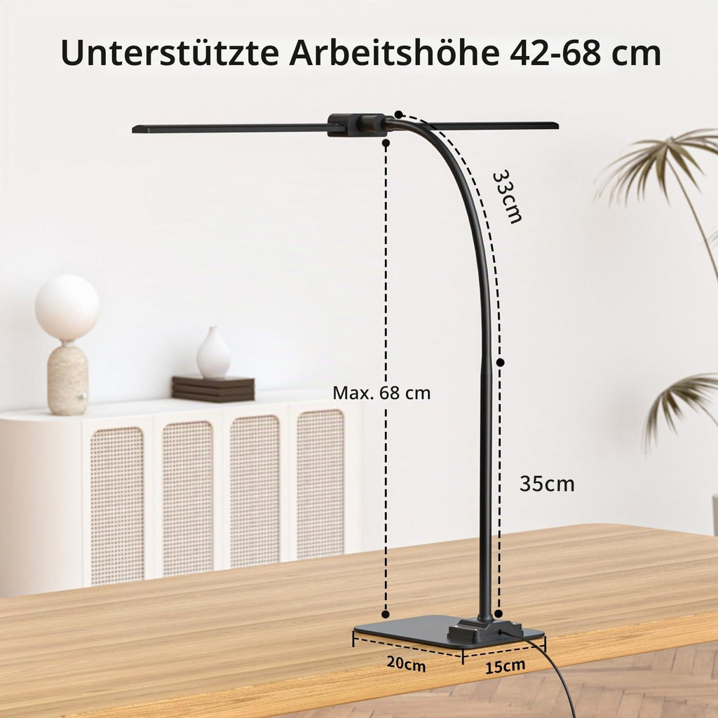 EppieBasic Schreibtischlampe · Schwarz · Schwarz