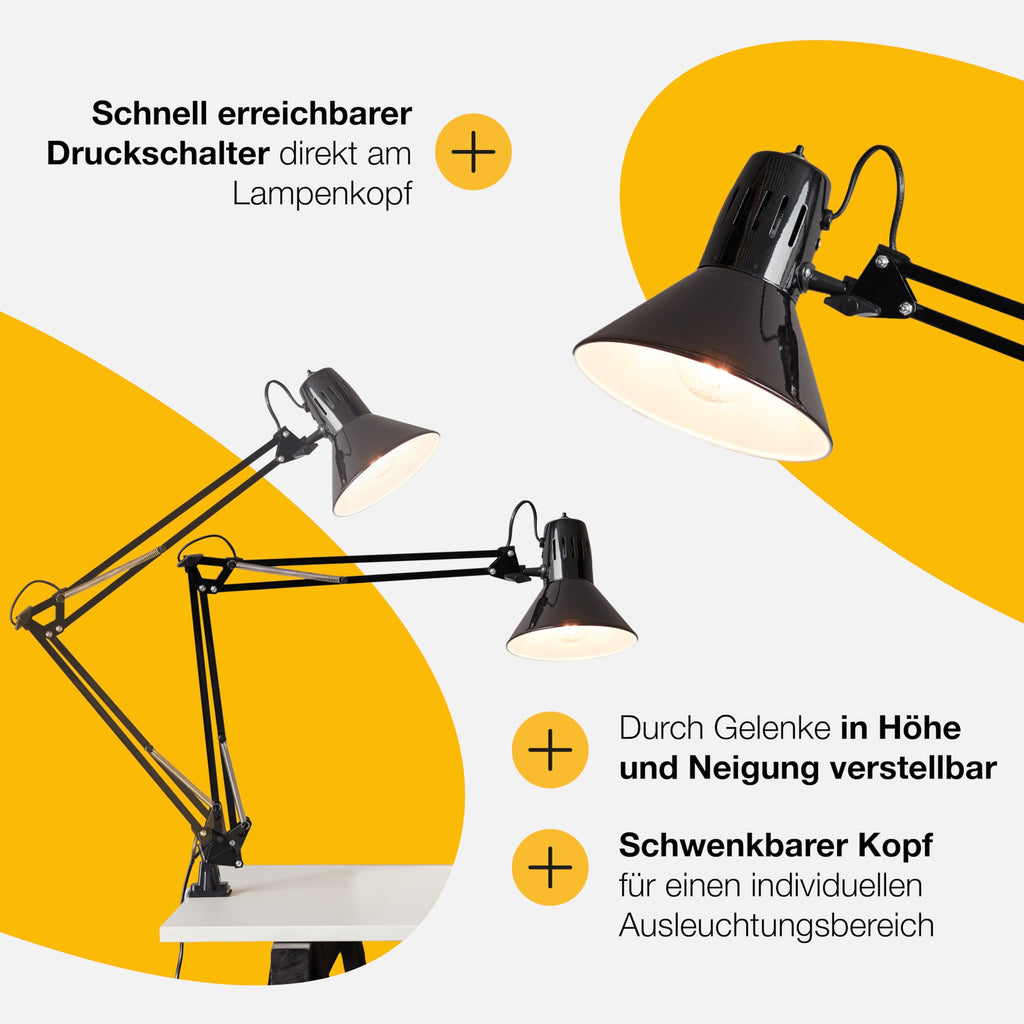 Brilliant Schreibtischlampe · Schwarz