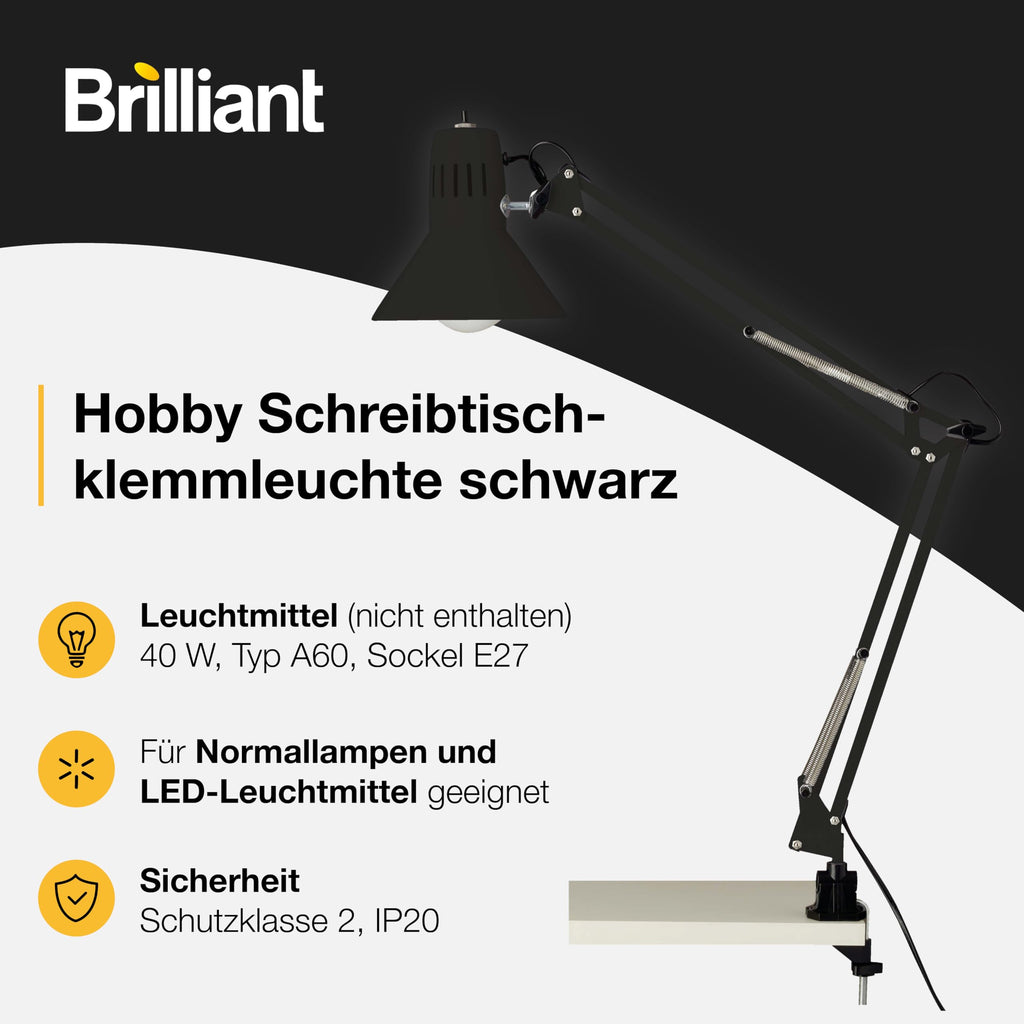 Brilliant Schreibtischlampe · Schwarz