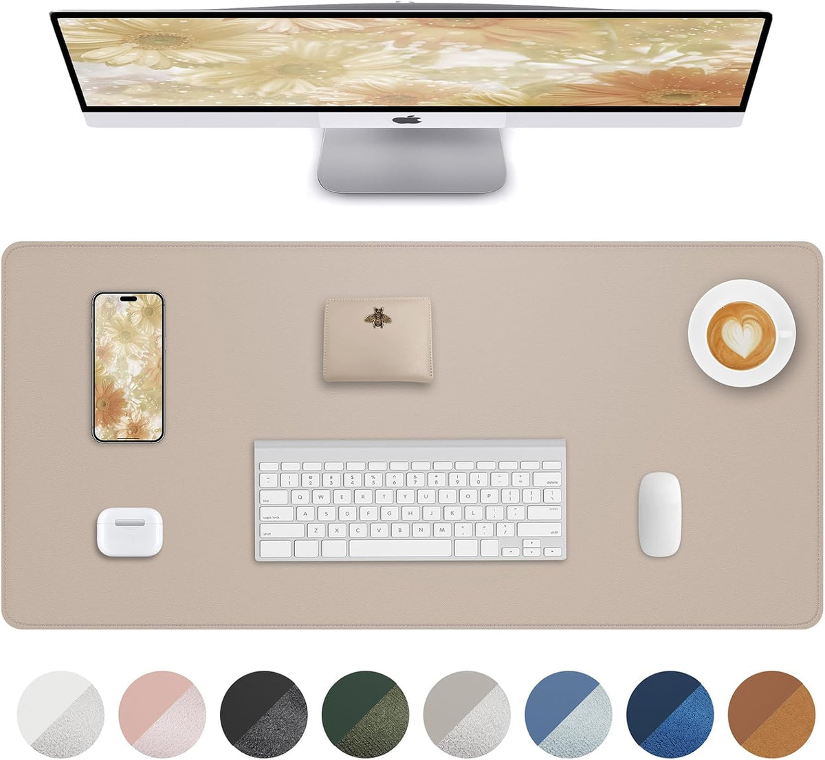 AFIING Schreibtischunterlage · 60 x 35 cm · Beige