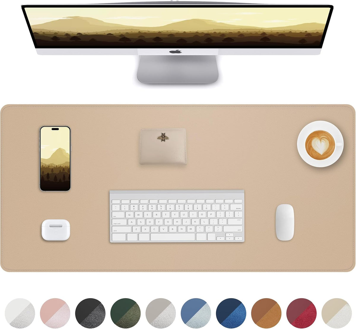 AFIING Schreibtischunterlage · 60 x 35 cm · Beige