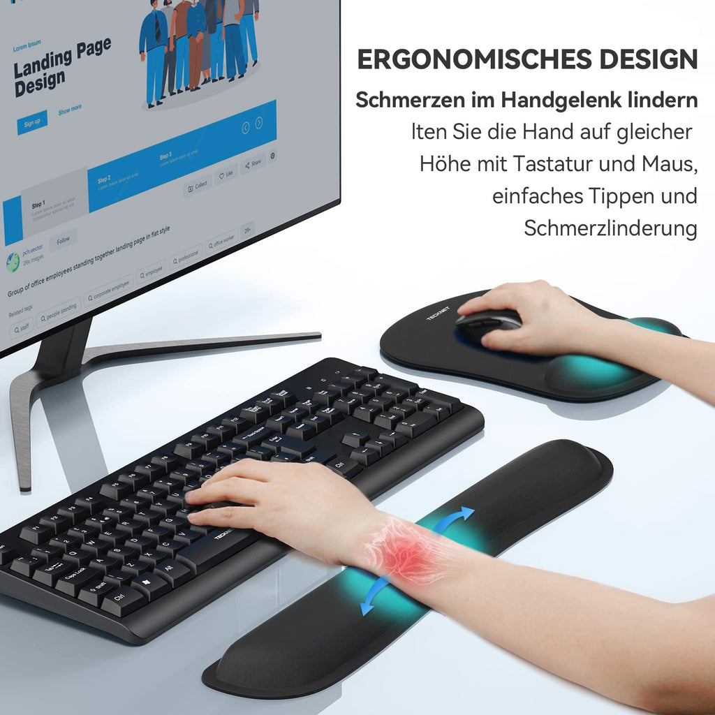 TECKNET Handgelenkauflage · Schwarz