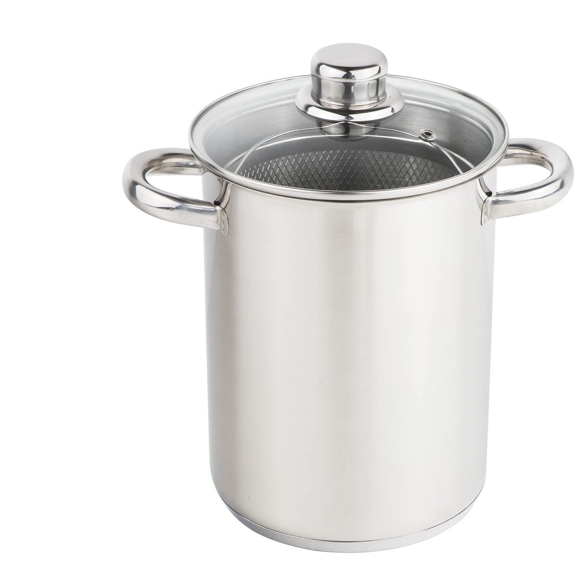 Haushalt International Nudeltopf & Spargeltopf hoch (Kochtopf 4 Liter, mit Sieb und Deckel) - Pastatopf mit Siebeinsatz, Hoher Kochtopf, ideal als Spargel Topf oder Spaghetti Kochtopf