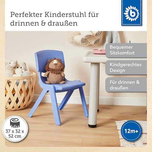 Bieco Kinderstuhl ab 1 jahr bis 80 kg belastbar stapelbar | drinnen draußen gartenstuhl kinder stuhl kinderzimmer klappstuhl ab 3 jahre ab 2 jahre stuhl kinder hocker plastik kindersessel kleinkind