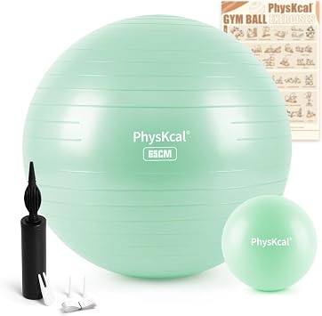 PhysKcal 55/65/75/85cm Gymnastikball Set, ergonomischer Sitzball für Büro