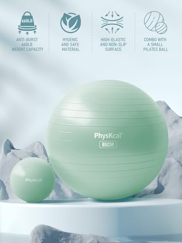 PhysKcal 55/65/75/85cm Gymnastikball Set, ergonomischer Sitzball für Büro