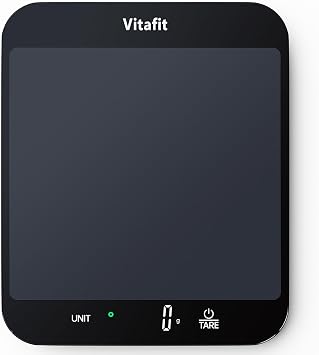 Vitafit 15kg Küchenwaage Digital Genauigkeit 1g, Große Plattform 215x180mm