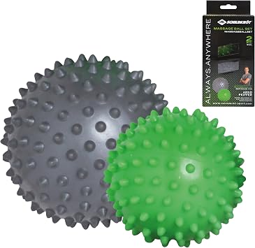 Schildkröt Massageball 2er Set I Noppenball für Hals, Rücken, Beine & Füße I Faszienball zur Selbstmassage, Triggerpunkt Therapie und zum Stressabbau I ein harter und ein weicher Igelball