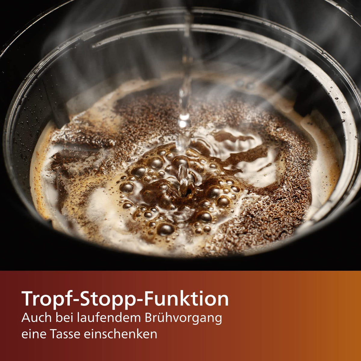 PHILIPS Filterkaffeemaschine Daily, Schwarz, 1,2 L Fassungsvermögen