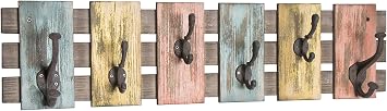 HAKU Wandgarderobe, Braun, Massivholz - Maße: B 81 x H 20 x T 11 cm, Style: Industrial