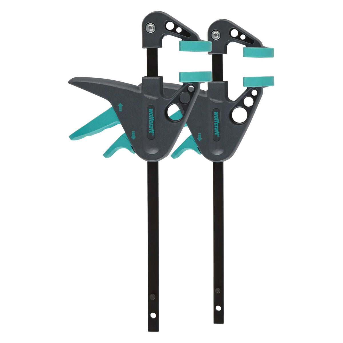 wolfcraft 2x Mini-Einhandzwinge - Klemmzwinge zum Fixieren & Basteln