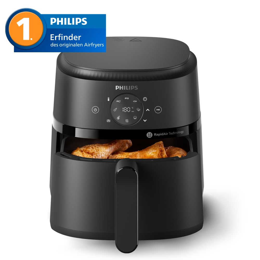 Philips Airfryer 2000 Serie Heißluftfritteuse, Schwarz, 4,2L