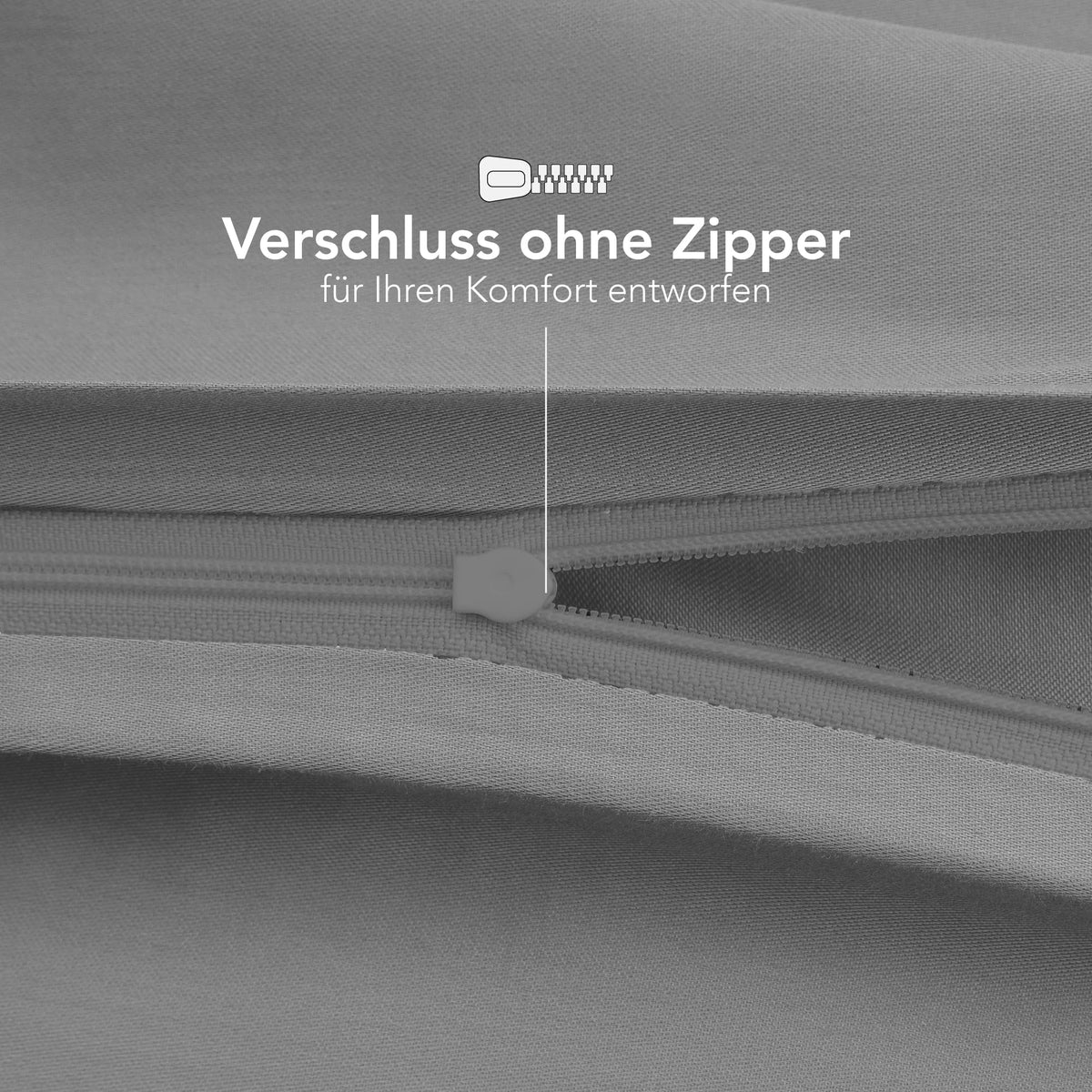 Dreamzie - Kissenbezug 40 x 80cm - 2er Set - 100% Baumwolle - Anthrazit