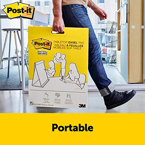 Post-it Super Sticky Tisch-Flipchart-Block, 6 Blöcke, 58,4 x 50,8 cm