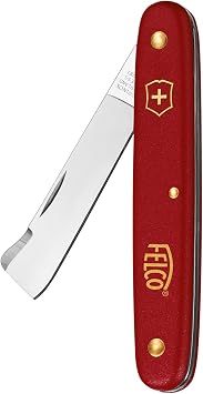FELCO 3.90 20 Okulier- / Schneidmesser (Rosenokuliermesser 10 cm, Messer für Rechtshänder, Multifunktionsmesser, mit Rindenheber, Klinge Edelstahl)