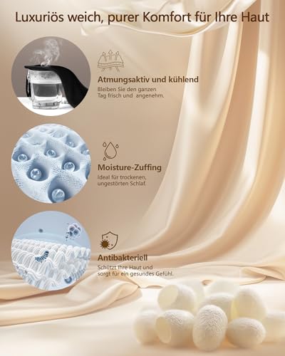 Aosun Schlafmaske Seide für Seitenschläfer, 22MM, 100% Bio Maulbeerseide, Professional 100% Lichtblockierende Schlafbrille mit Verstellbarem Band für Frauen & Herren, Schlaf Augenmaske für Reisen
