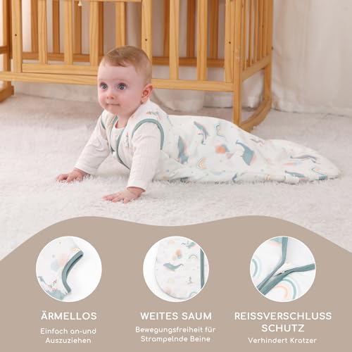 Schlafsack Baby 1.5 Tog, Babyschlafsack Ganzjahres 0-6 Monate