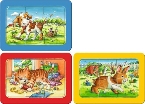 Ravensburger Puzzle Meine Tierfreunde - 3x6 Teile Puzzle ab 2 Jahre