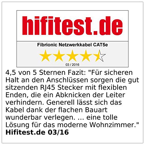 LAN Kabel: Netzwerk-Kabel Cat5e flach, weiß, 10m (Netzwerkkabel flach, LAN Kabel Fensterdurchführung, durch Fenster verlegen)