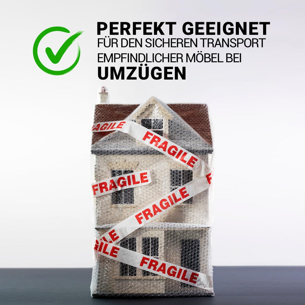 verpacking Luftpolsterfolie 30 cm x 100 m - 50 my [Größe und Stückzahl wählbar] 1 Rolle Noppenfolie Polstermaterial Füllmaterial Verpackungsmaterial für Versand und Umzug Bubble Wrap 2-lagig