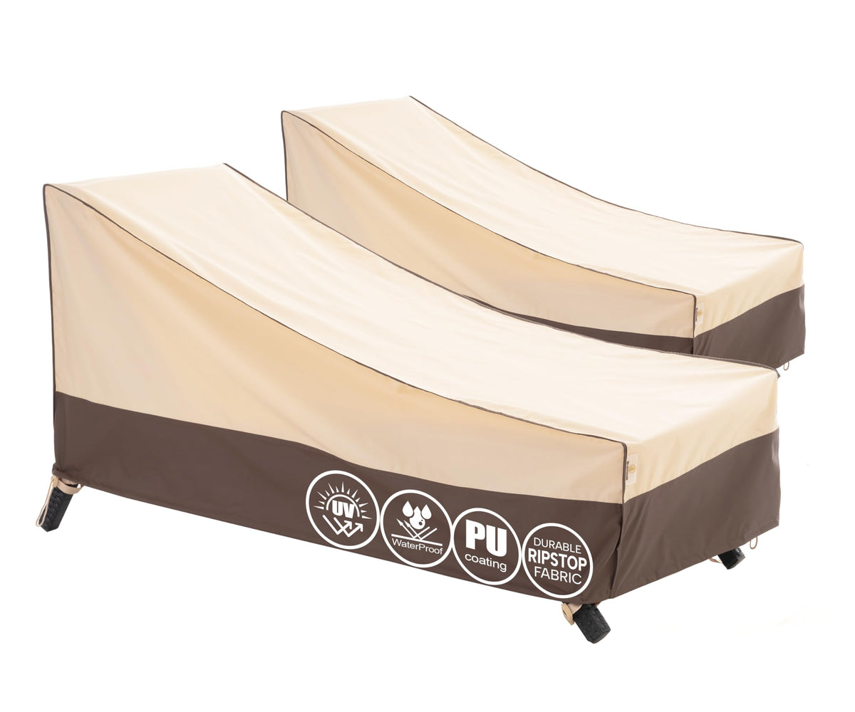 F&J Outdoors Sonnenliege Schutzhülle Abdeckung 201x76x35.5/76cm 2 Stück