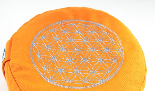 Berk YO-21-OR Meditations-Zubehör - Blume des Lebens Meditationskissen, orange