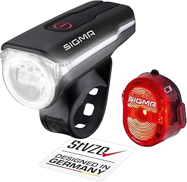 SIGMA Set AURA 60 USB/ Nugget II| StVZO konformes Fahrradbeleuchtung Set