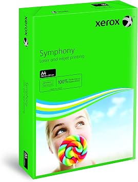 Xerox 003R93951 farbiges Druckerpapier Kopierpapier Symphony intensiv Din A4, 80 g/m², 500 Blatt pro Pack, dunkelgrün