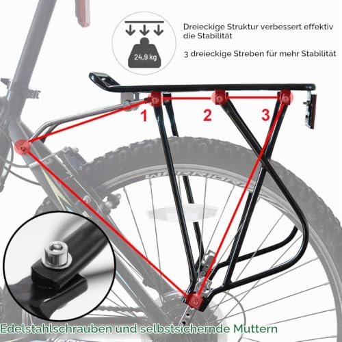 Fahrrad Gepäcktrager für 26-29 Zoll mit Gepäcknetz