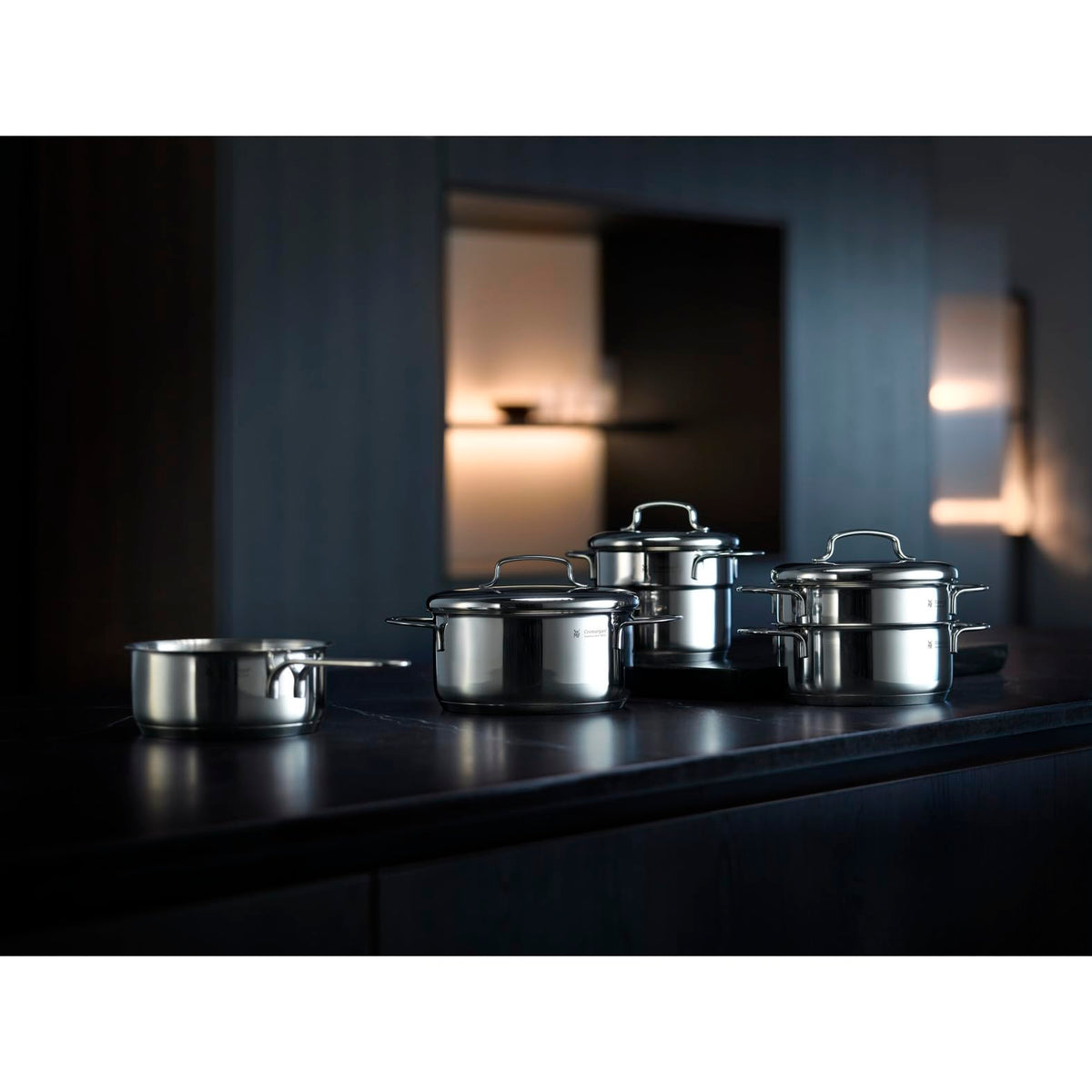 WMF Mini Stielkasserolle 10cm, klein, ohne Deckel, Kleiner Topf Induktion 0,5l, Cromargan Edelstahl, Kochtopf klein, stapelbar, für kleine Portionen, Singlehaushalt