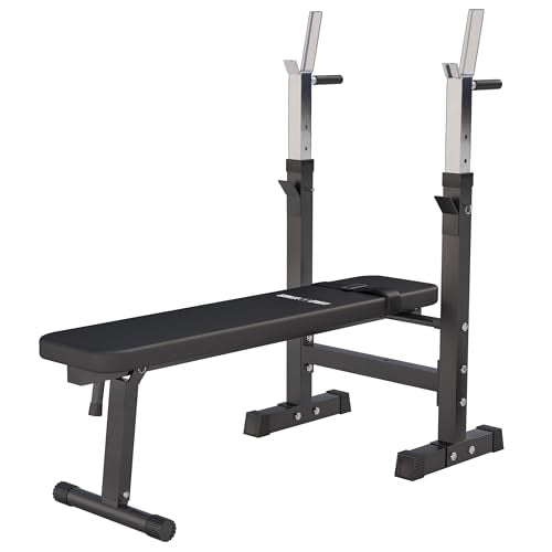 GORILLA SPORTS® Hantelbank mit Ablage, klappbar, verstellbar, bis 200 kg