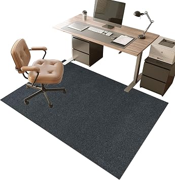 Bodenschutzmatte für Hartböden 120 x 160 cm Schreibtischstuhl Unterlage | Bodenschutzmatten Gaming | Computerstuhl Teppiche | Teppich Bürostuhl matten für Laminat | Parkett | Kratzfest rutschfest