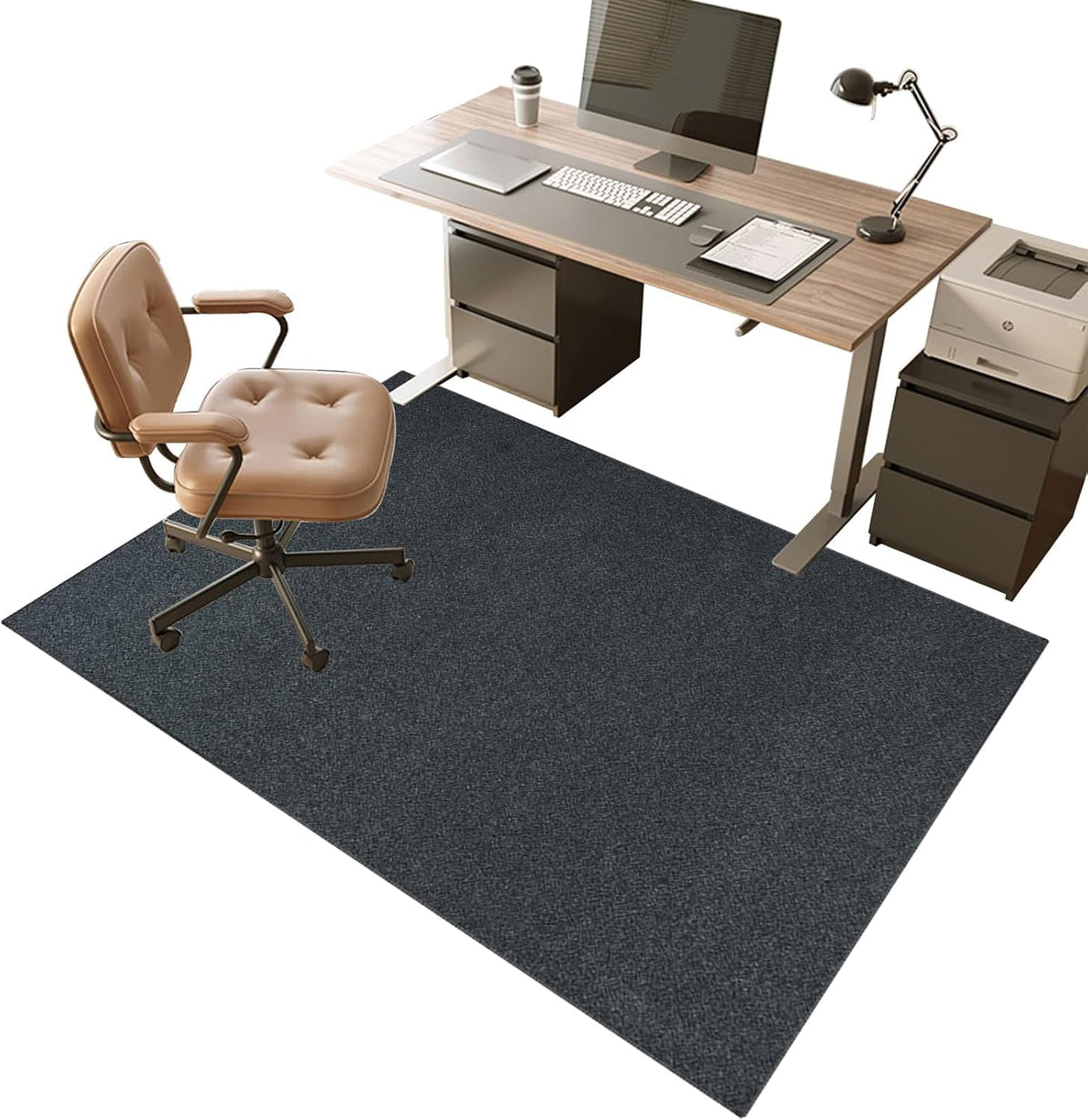 Bodenschutzmatte für Hartböden 120 x 160 cm Schreibtischstuhl Unterlage | Bodenschutzmatten Gaming | Computerstuhl Teppiche | Teppich Bürostuhl matten für Laminat | Parkett | Kratzfest rutschfest