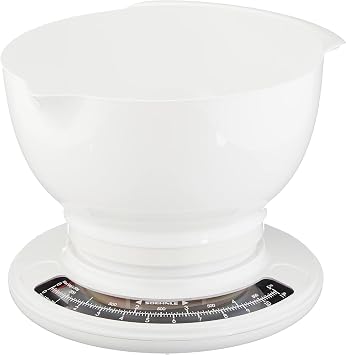 Soehnle Analoge Küchenwaage Culina Pro, mit 2,5l Rührschüssel, weiß/schwarz