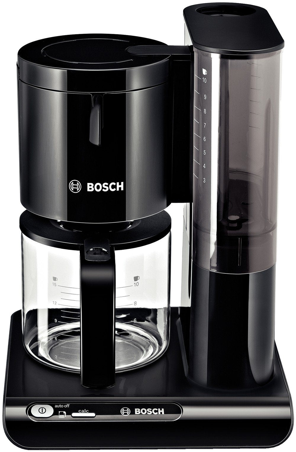 Bosch Filterkaffeemaschine Styline TKA8013, Aroma Sensor, Aromaschutz-Glaskanne 1,25 L, für 10-15 Tassen, Abschaltautomatik, Entkalkungssystem, Tropfstopp, Filterträger schwenkbar, 1160 W, schwarz