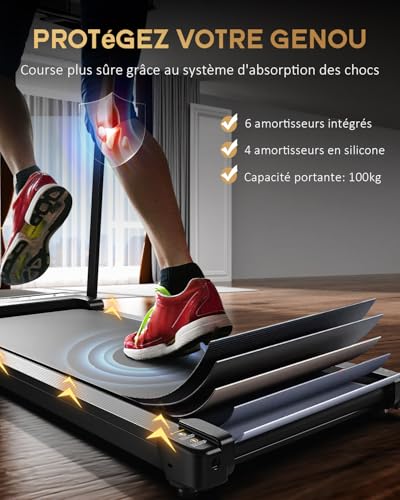 Laufband für Zuhause Walking Pad - Klappbar Laufbänder Elektrisches Laufbänder Schreibtisch Foldable Treadmill for Home Büro Laufpad Leise Klein 10Km/h Tretmühle Klappbares Kleine
