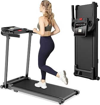Laufband für Zuhause Walking Pad - Klappbar Laufbänder Elektrisches Laufbänder Schreibtisch Foldable Treadmill for Home Büro Laufpad Leise Klein 10Km/h Tretmühle Klappbares Kleine