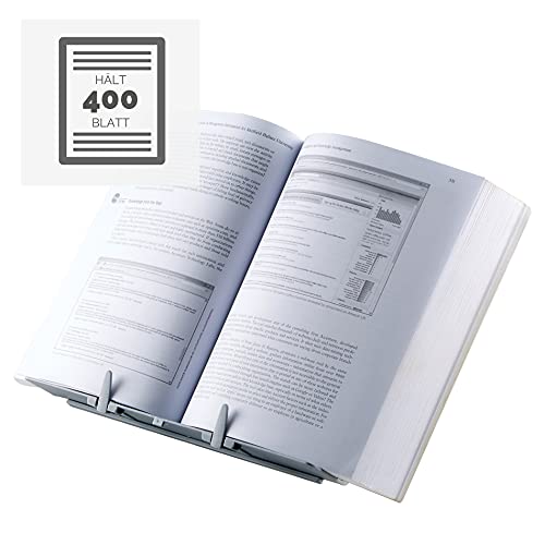 Fellowes Konzepthalter Booklift, höhenverstellbarer Vorlagenhalter, bis 400 Blatt und für Bücher geeignet, stabiler Standfuß
