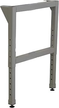 ADB Werkbankfuß höhenverstellbar, Vierkantrohr 50x50x2 mm, pulverbeschichtet, für Werkbänke mit Tiefe 700 mm, inkl. Montagematerial und Bodengleiter