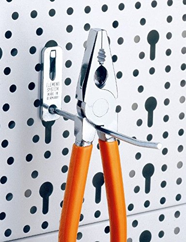 Element System 11414-00002 Werkzeughalter rund/L = 20 cm/für Werkzeuglochwand/Lochplattenwand/verzinkt 12 cm