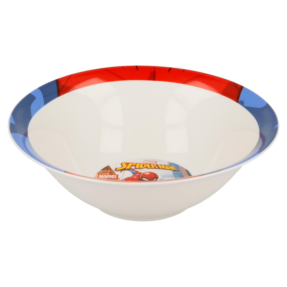 STOR Kinder Geschirrset Spider-Man - Keramik Teller, Schüssel und Tasse - Komplettes Essgeschirr in Geschenkbox für Kinder