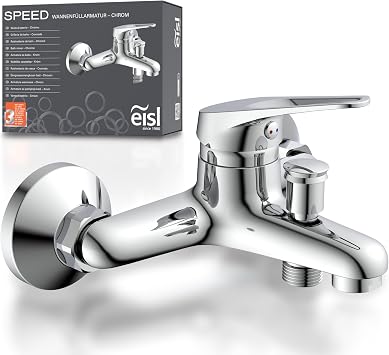 EISL Badewannenarmatur mit Einhebelmischer SPEED Chrom, Armatur für die Badewanne, Mischbatterie für die Badewanne in Chrom, NI023SCR