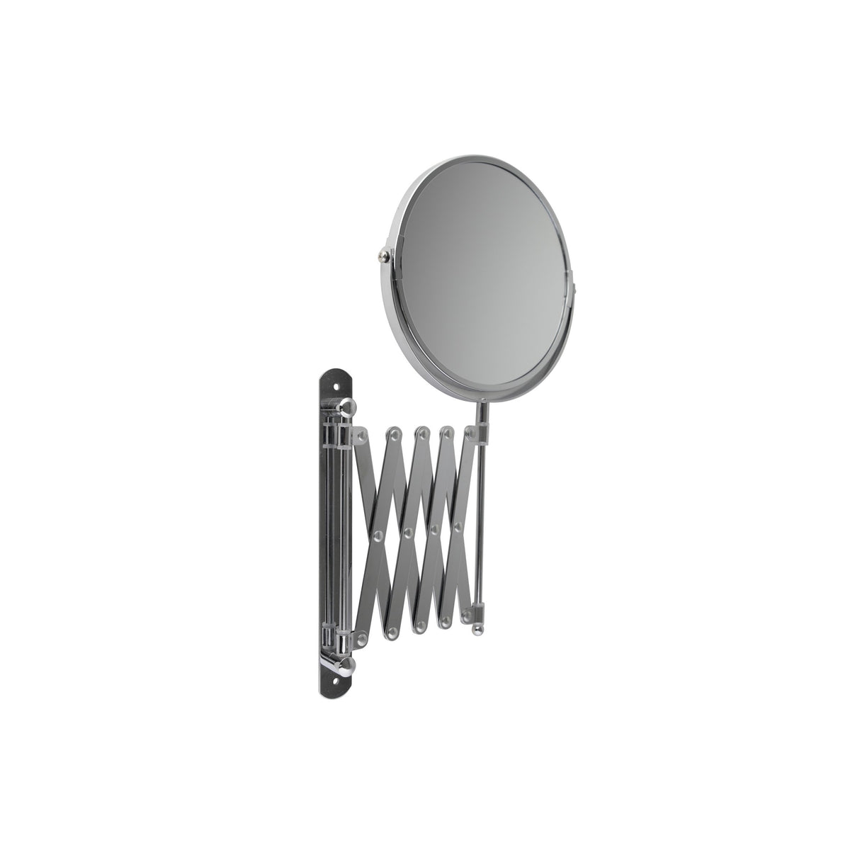 axentia Vergrößerungsspiegel in Silber, rostfreier Wandspiegel doppelseitig mit 3- und 1-facher Vergrößerung, Badezimmerspiegel ausziehbar, verchromter Schminkspiegel, ca. 16 x 56 cm