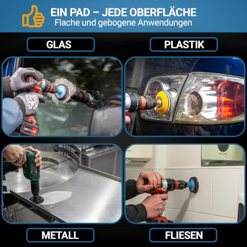 GLASS POLISH PRO Rayon-Filz-Polierpads 75 mm (3") - 10er-Pack