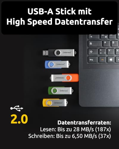 Intenso Basic Line 5X 8GB USB Stick Set - High Speed 2.0 Speichersticks