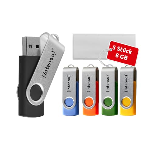 Intenso Basic Line 5X 8GB USB Stick Set - High Speed 2.0 Speichersticks