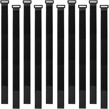 30 Stück 40 cm Schwarz Kabelbänder, Nylon Klett-Kabelbinder